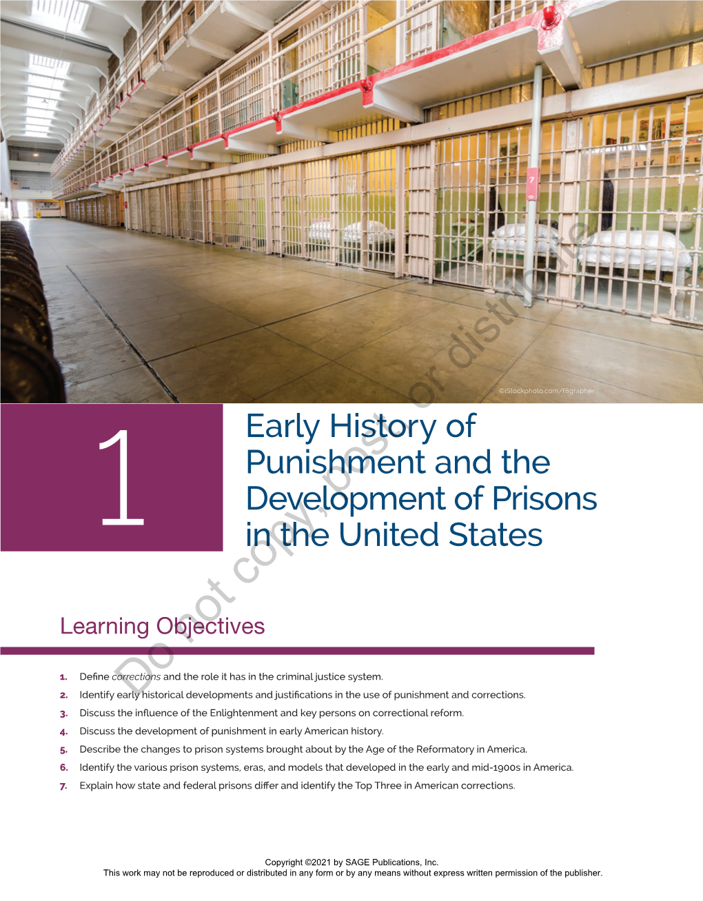 Early History of Punishment and the Development of Prisons in the United States 1 Prisoner Number One at Eastern Penitentiary