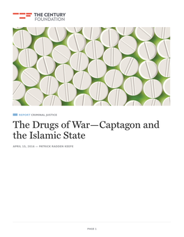 The Drugs of War—Captagon and the Islamic State