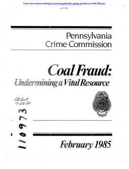 Coal Fraud: Undermining a Vi~Al Resource '