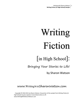Writing Fiction [In High School] Sample
