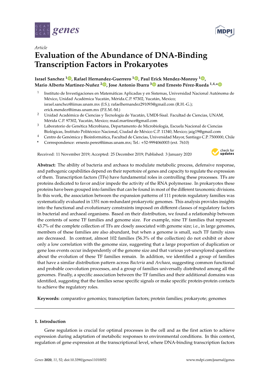 Evaluation of the Abundance of DNA-Binding Transcription Factors in Prokaryotes