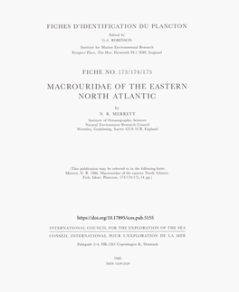 Macrouridae of the Eastern North Atlantic