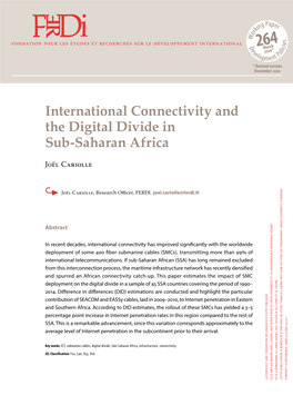 International Connectivity and the Digital Divide in Sub-Saharan Africa