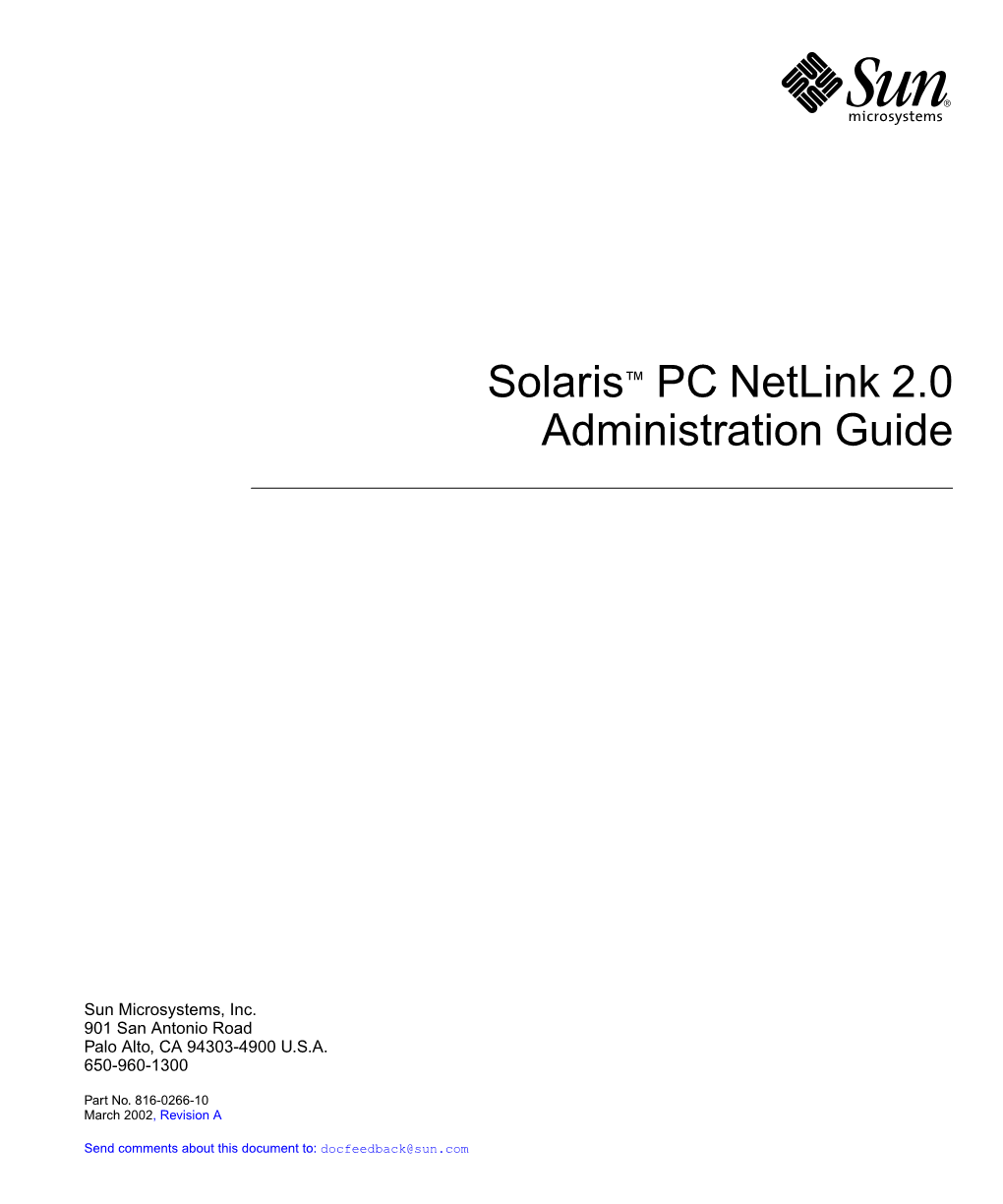 Solaris PC Netlink 2.0 Administration Guide