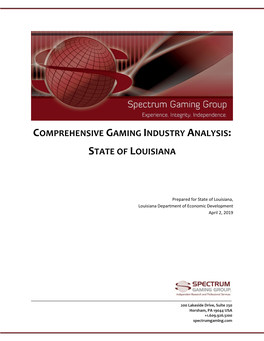 Comprehensive Gaming Industry Analysis: State of Louisiana