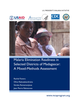 Malaria Elimination Readiness in Selected Districts of Madagascar: a Mixed-Methods Assessment