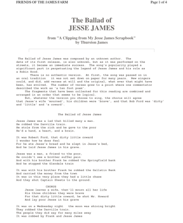 The Ballad of JESSE JAMES
