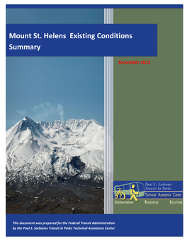 Mount St. Helens Existing Conditions Summary Page Iii