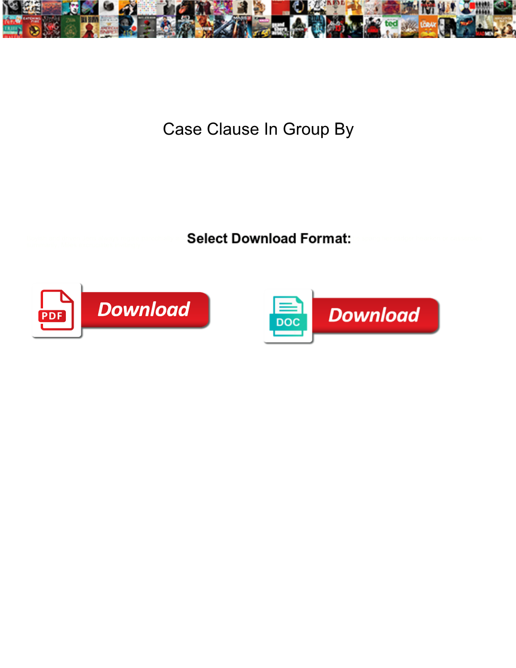 Case Clause in Group By