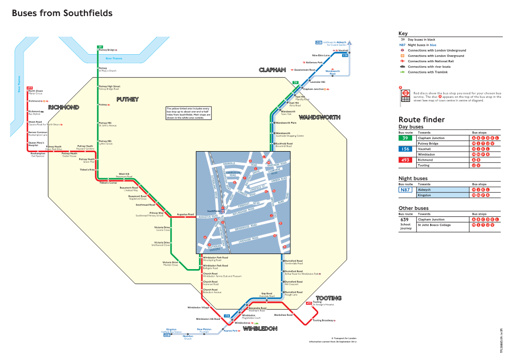 Buses from Southfields