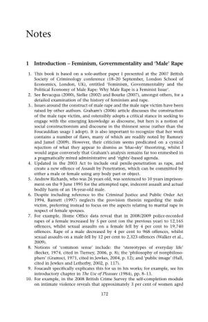 1 Introduction – Feminism, Governmentality and 'Male' Rape