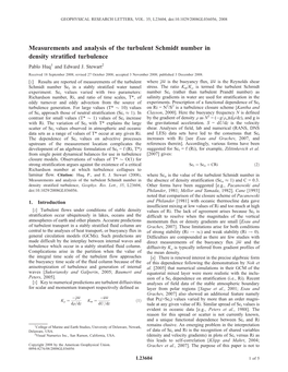 Huq, P. and E.J. Stewart, 2008. Measurements and Analysis of the Turbulent Schmidt Number in Density