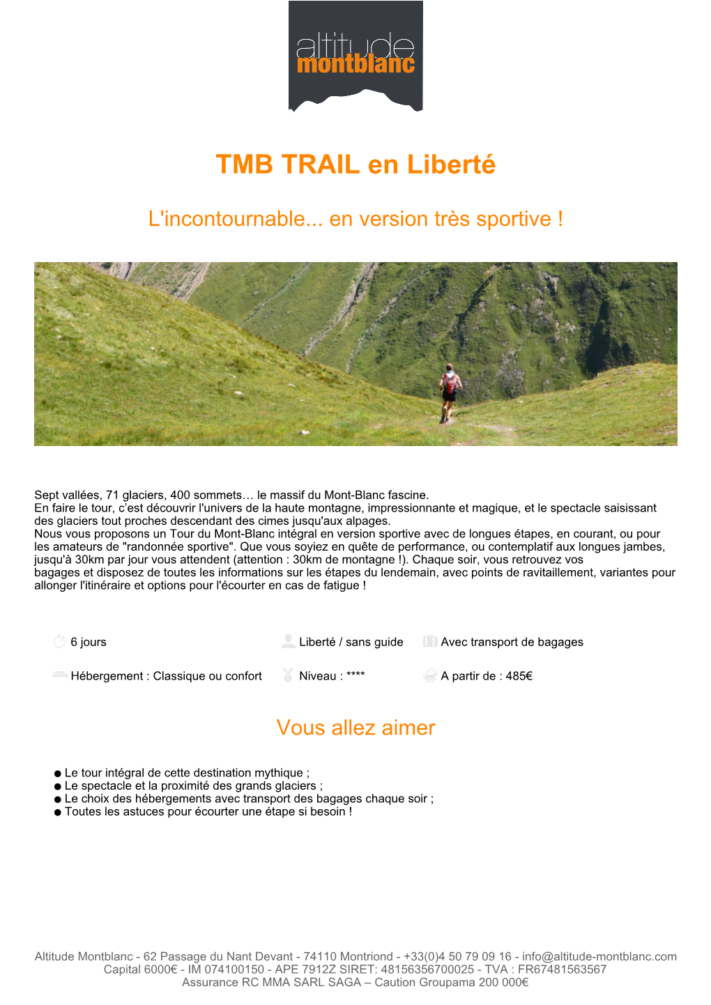 TMB TRAIL En Liberté