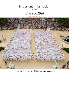 Important Information Class of 2024