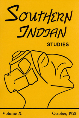 Southern Indian Studies, Vol. 10