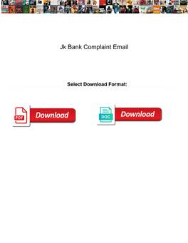 Jk Bank Complaint Email