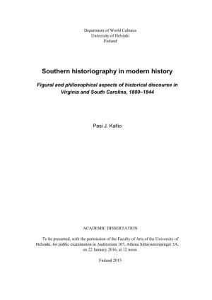 Southern Historiography in Modern History