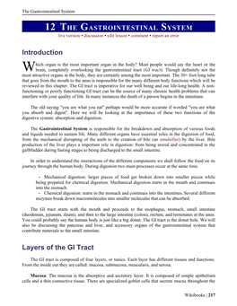 Introduction Layers of the GI Tract