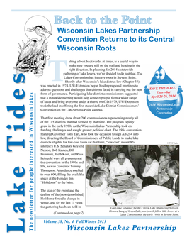The Point Wisconsin Lakes Partnership Convention Returns to Its Central Wisconsin Roots