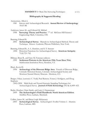 Basic Site Surveying Techniques Bibliography
