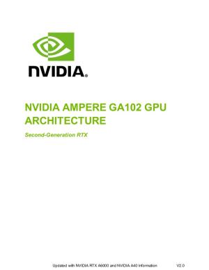 NVIDIA Ampere GA102 GPU Architecture Whitepaper