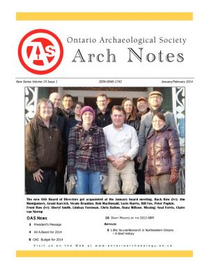 Ontario Archaeological Society Arch Notes