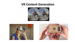 VR Content Generation VR Content Generation