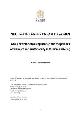 Selling the Green Dream to Women