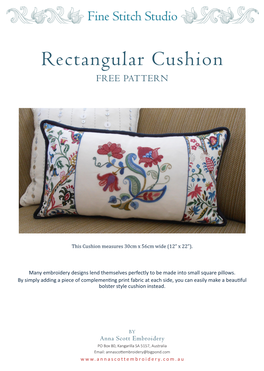 Rectangular Cushion Pattern Rectangular Cushion Pattern