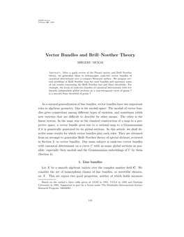 Vector Bundles and Brill–Noether Theory