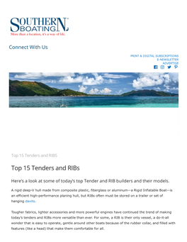 Top 15 Tenders and RIBS