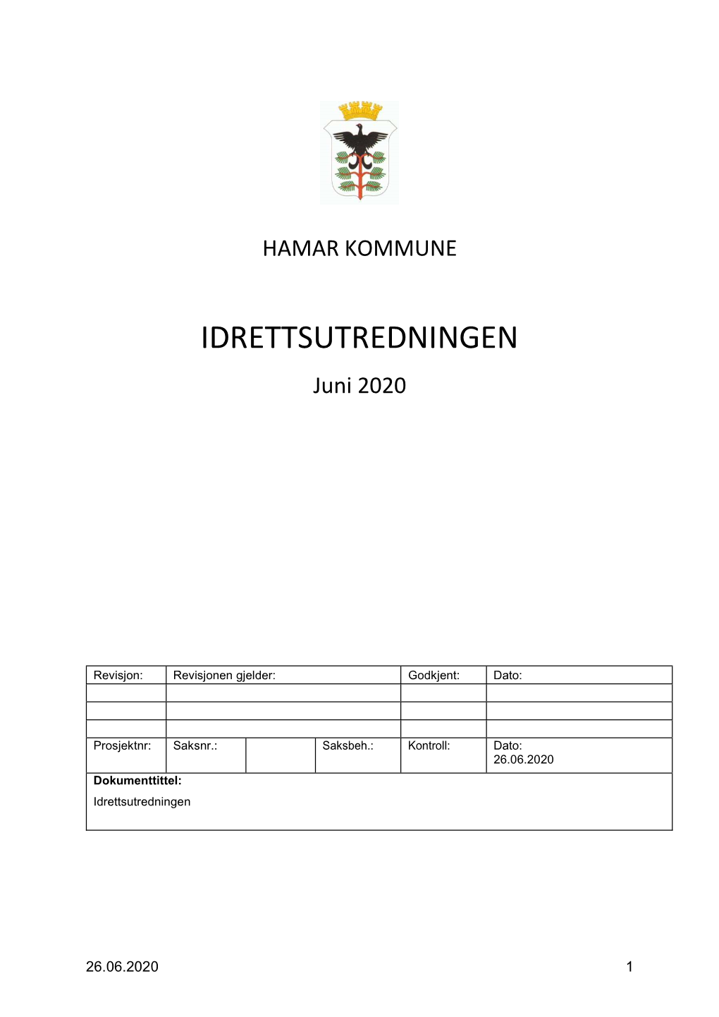 IDRETTSUTREDNINGEN Juni 2020