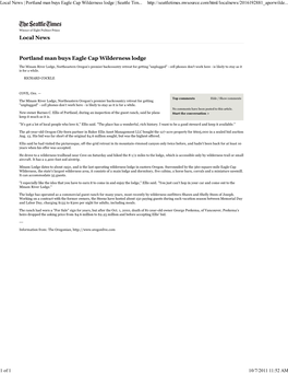 Local News | Portland Man Buys Eagle Cap Wilderness Lodge | Seattle Tim
