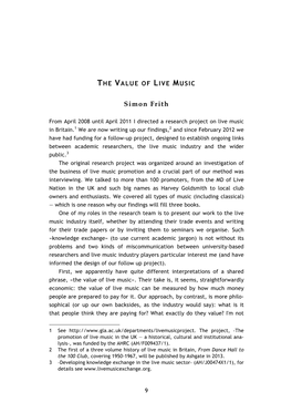 Popularmusikforschung39-03: the Value of Live Music