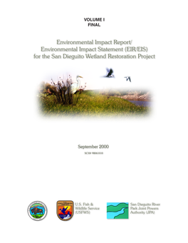 (EIR/EIS) for the San Dieguito Wetland Restoration Project