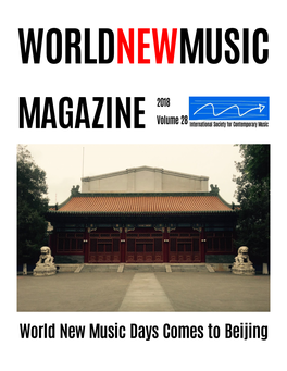 World New Music Days Comes to Beijing