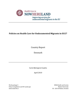 Policies on Health Care for Undocumented Migrants in EU27