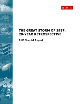 The Great Storm of 1987: 20-Year Retrospective