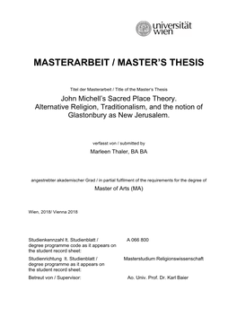 Masterarbeit / Master's Thesis