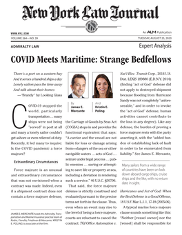 COVID Meets Maritime: Strange Bedfellows