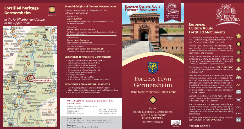 FORTE CULTURA® Flyer Fortress Towm Germersheim