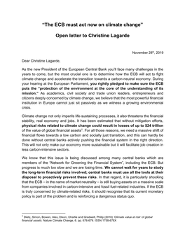 Open Letter to Christine Lagarde
