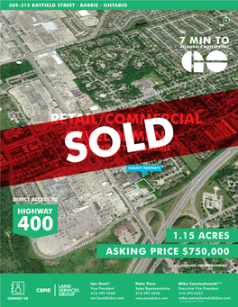 Retail/Commercial Development Cundles Rd W Opportunity in Barrie