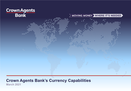 Crown Agents Bank's Currency Capabilities