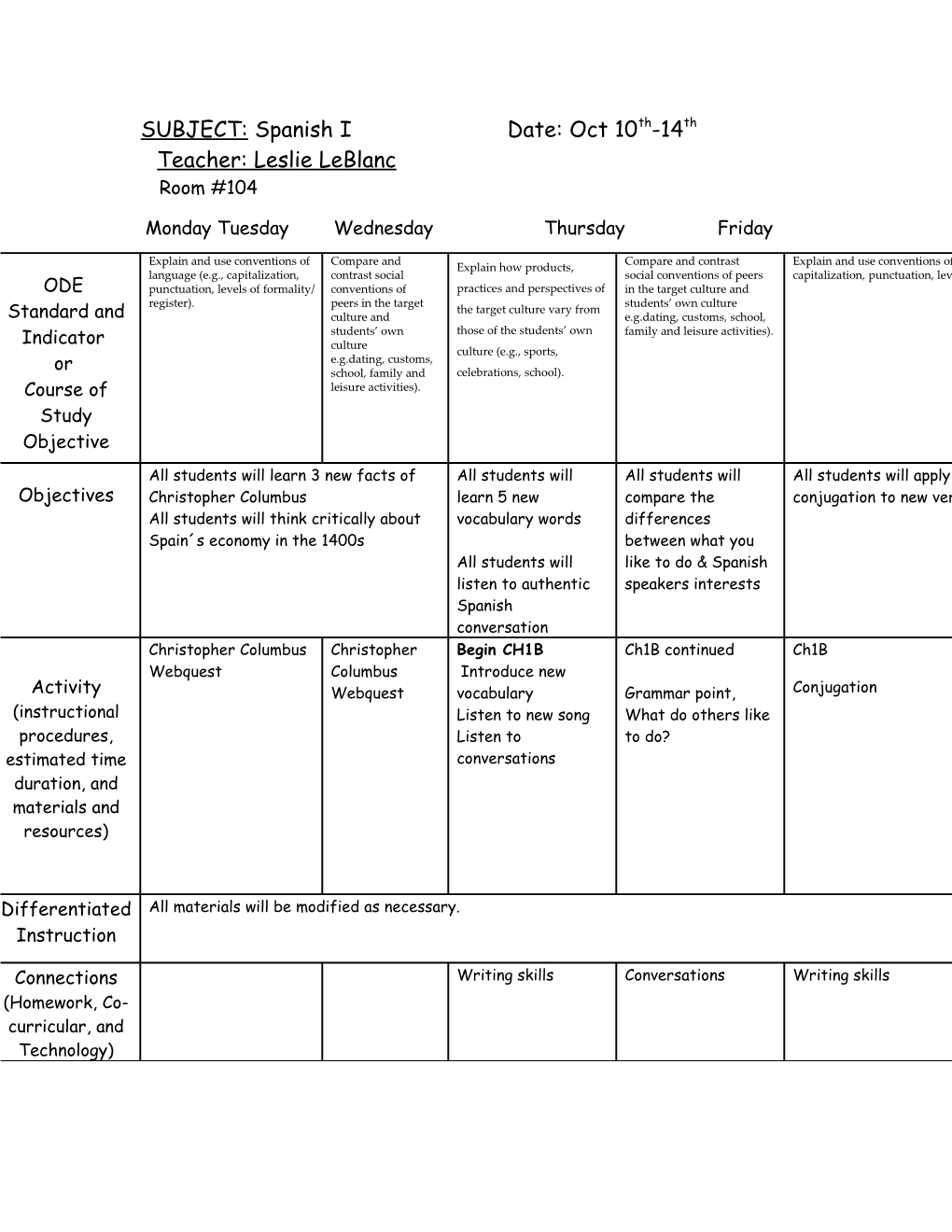 SUBJECT: English 9 Month Day, 2008