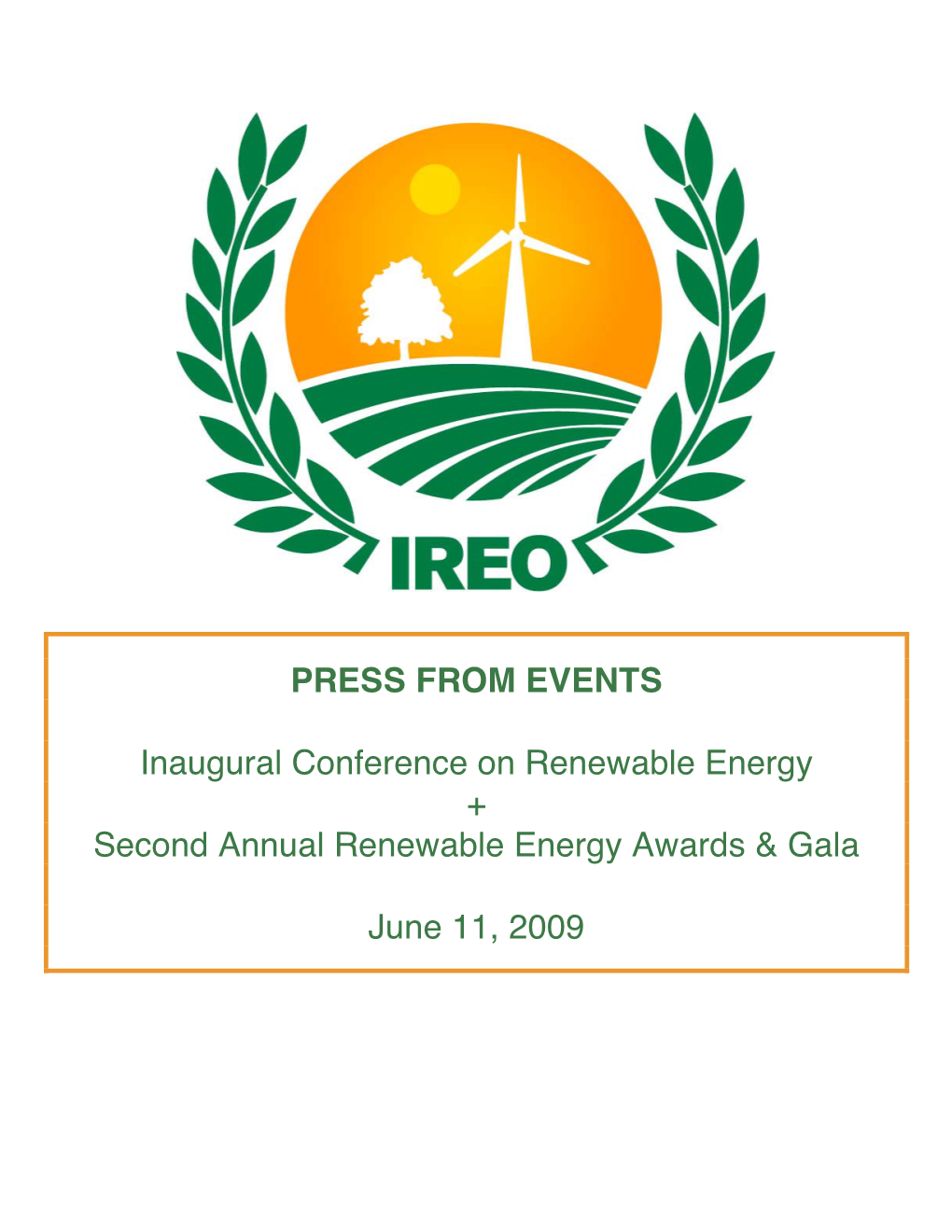 IREO Press from Events