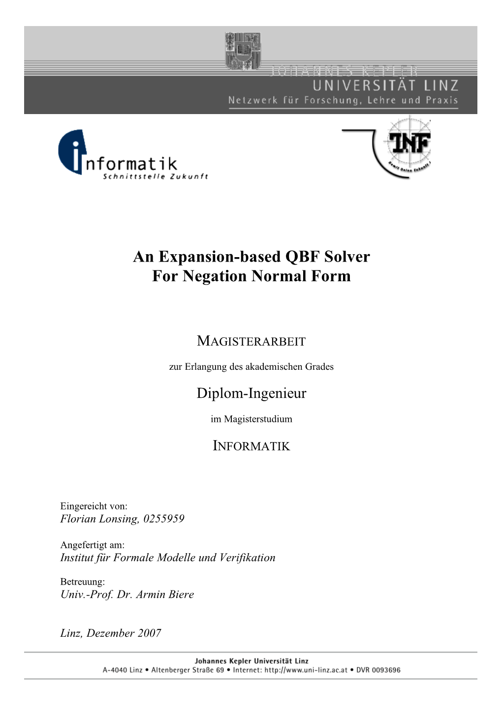 An Expansion-Based QBF Solver for Negation Normal Form