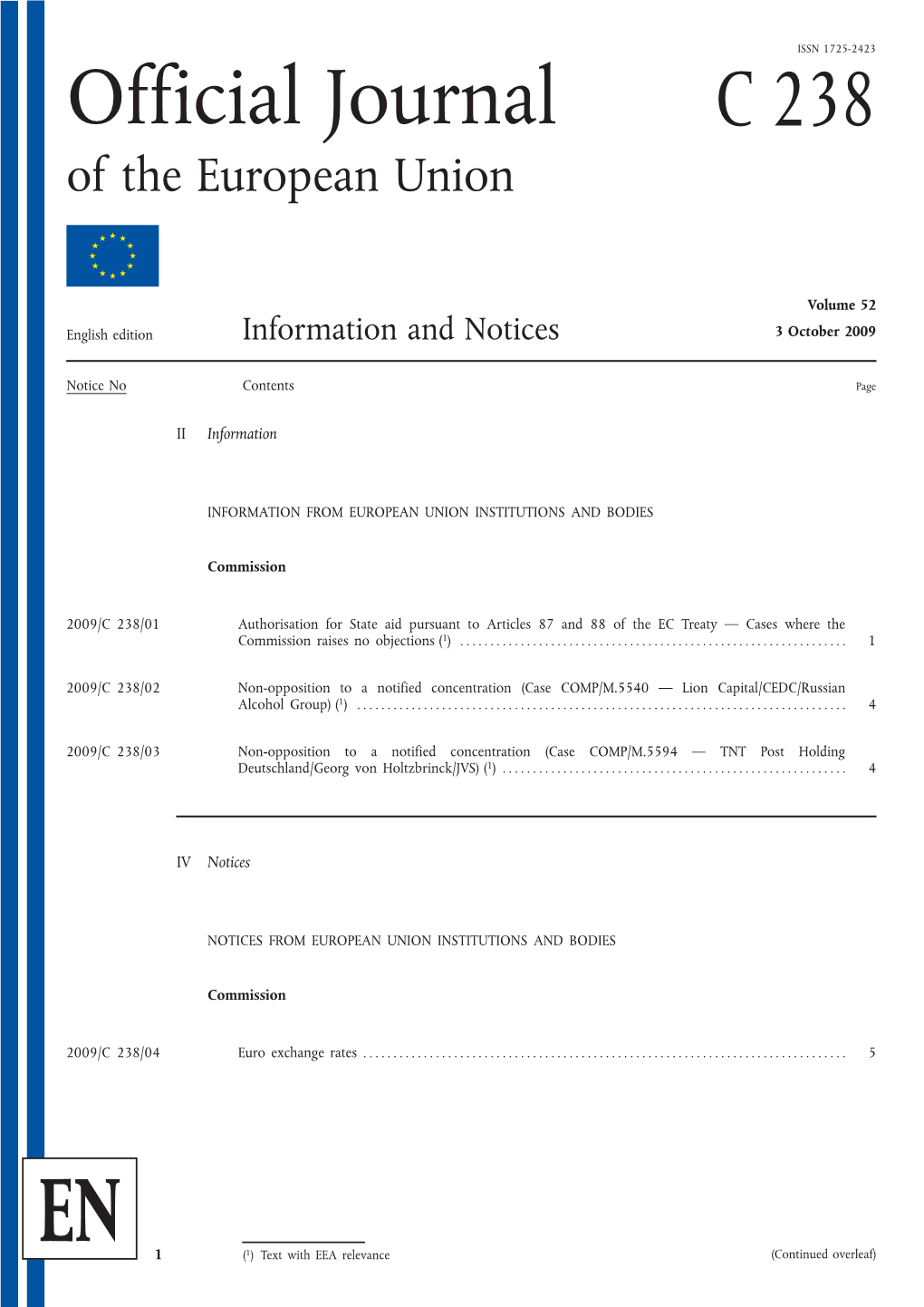 C 238 Official Journal