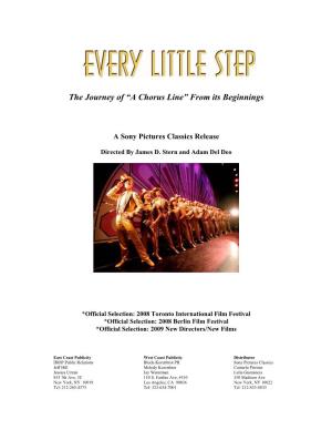 A Chorus Line” from Its Beginnings