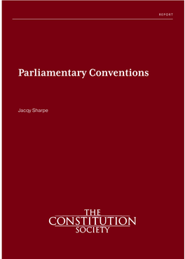 Parliamentary Conventions